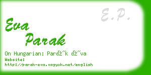 eva parak business card
